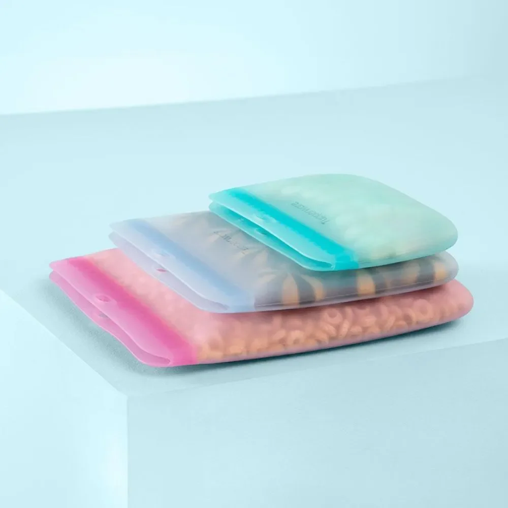 Tupperware Ultimate Pink Silicone Slim Bag Size Large